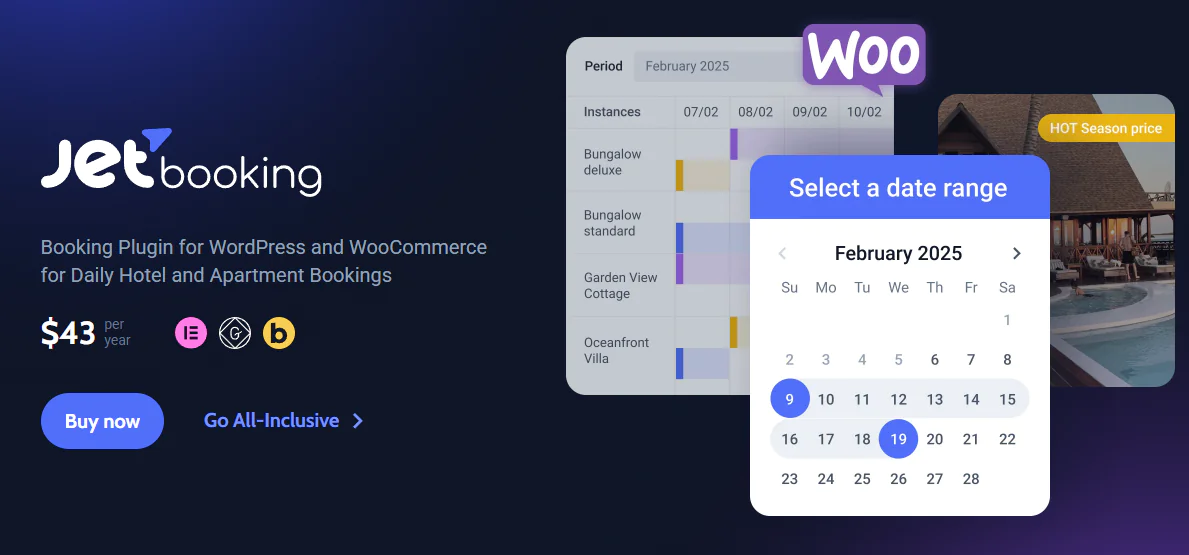 JetBooking 3.7.3 - Booking Plugin for WordPress and WooCommerce