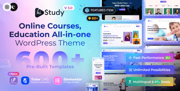 HiStudy 3.0.7 - Education WordPress Theme